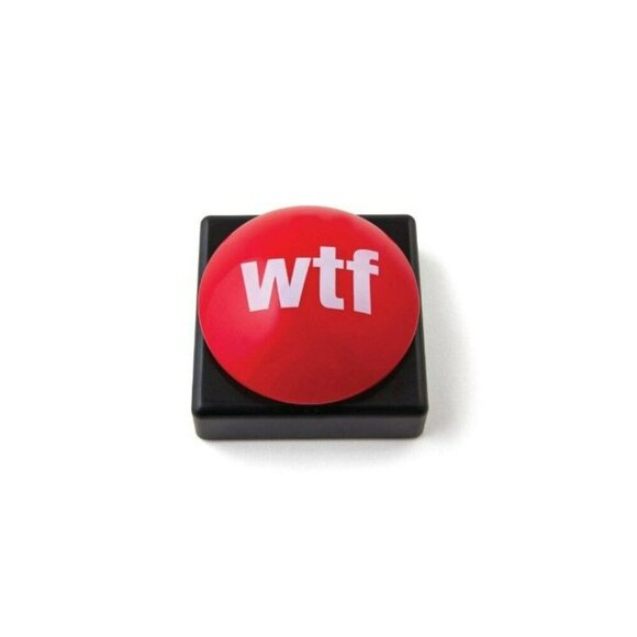 WTF What the F*%k Red Slam Button - Joke Gag Gift Funny Prank Novelty 10 sounds - Picture 2 of 7